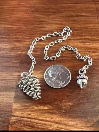Silver Pinecone Pendulum