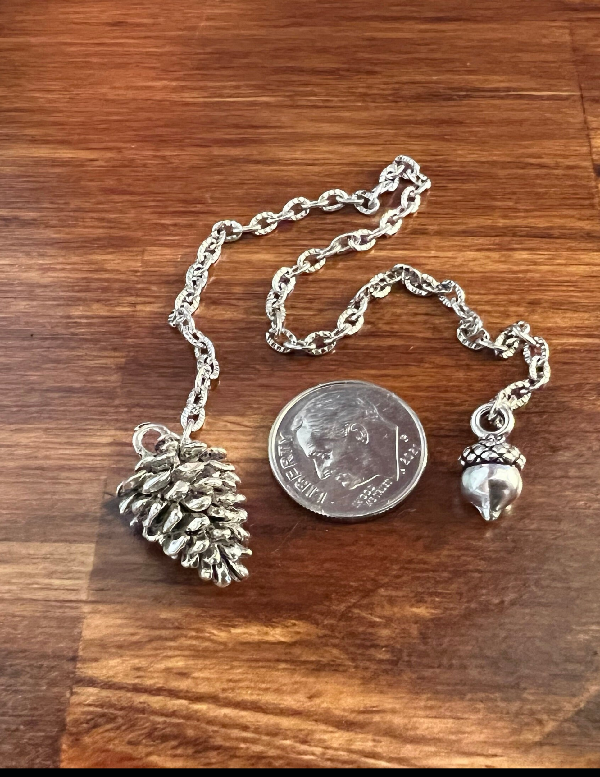 Silver Pinecone Pendulum - Image 2