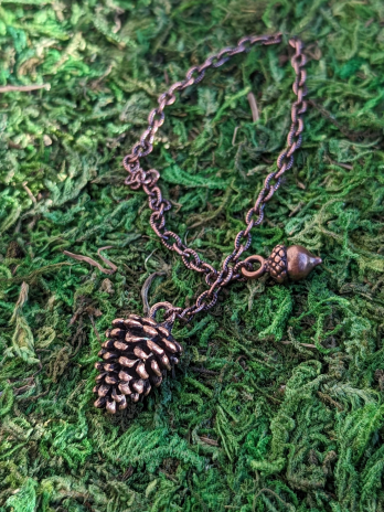 Copper Pinecone Pendulum