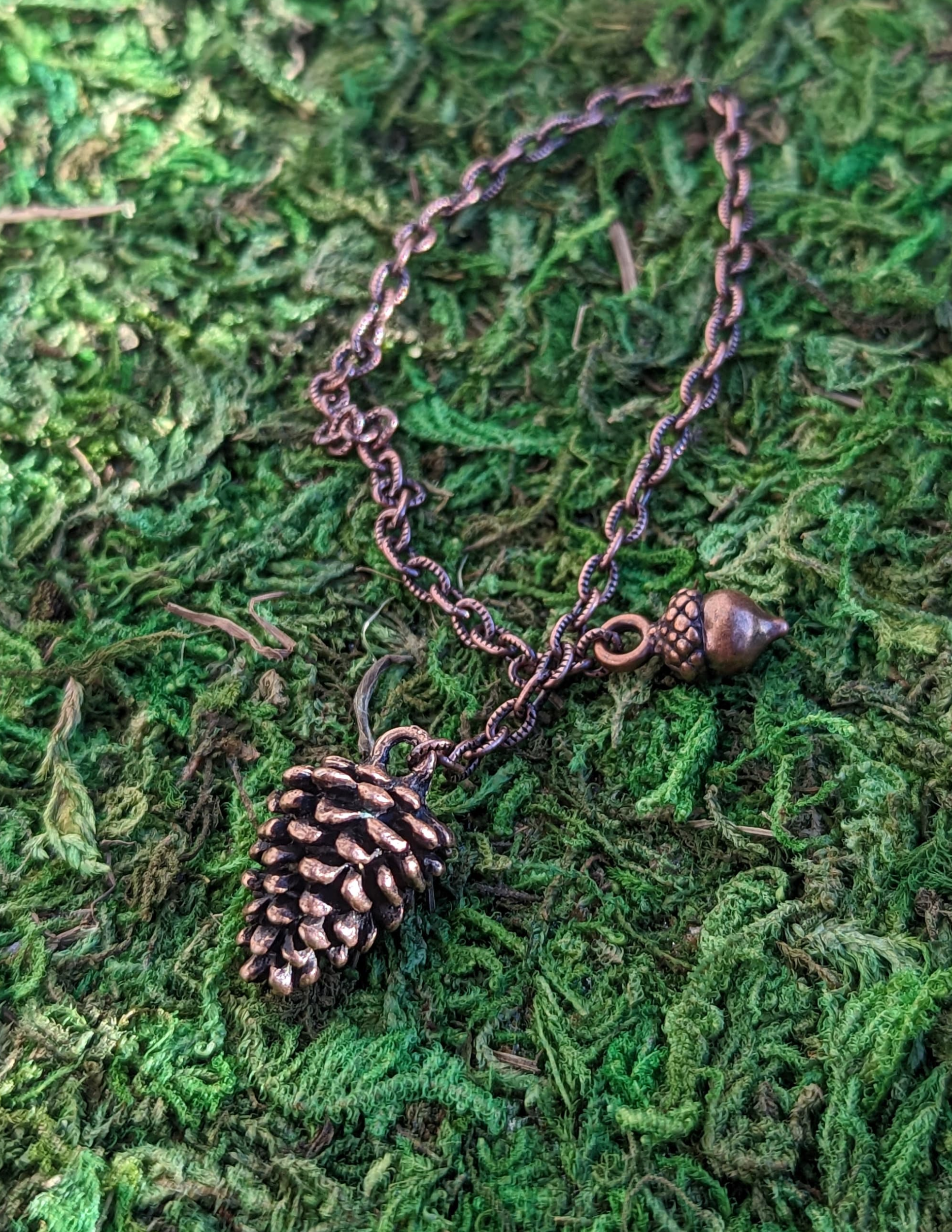 Copper Pinecone Pendulum