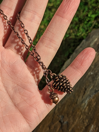Copper Pinecone Pendulum