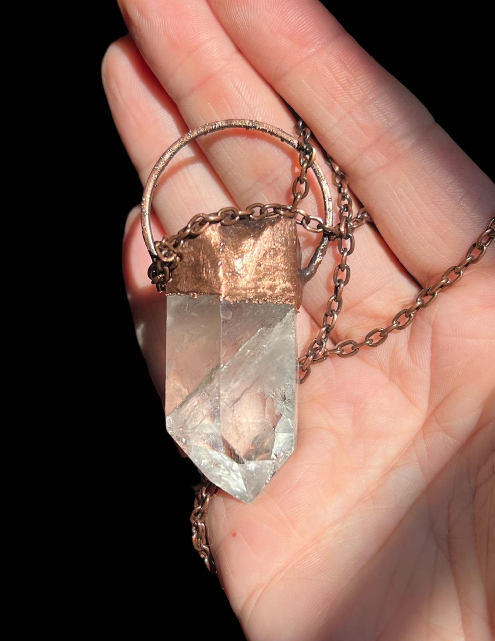 Copper Clear Quartz Necklace - Image 2